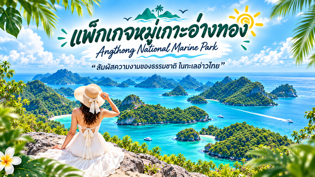 วิวหมู่เกาะอ่างทอง จังหวัดสุราษฎร์ธานี สำหรับแพ็กเกจวันเดย์ทริปสมุย