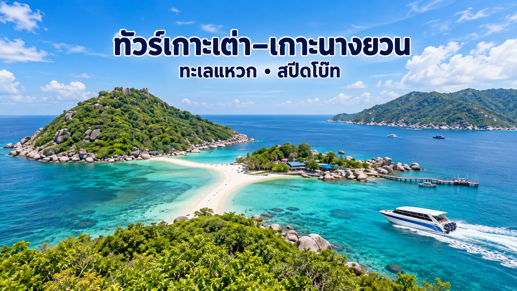 ทัวร์เกาะเต่าและเกาะนางยวน ทะเลแหวก เดินทางด้วยสปีดโบ๊ทจากเกาะสมุย