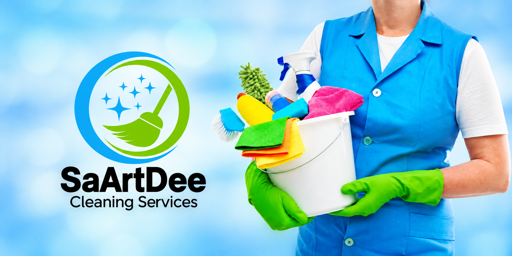 SaArtDee Cleaning Services พร้อมอุปกรณ์ทำความสะอาด